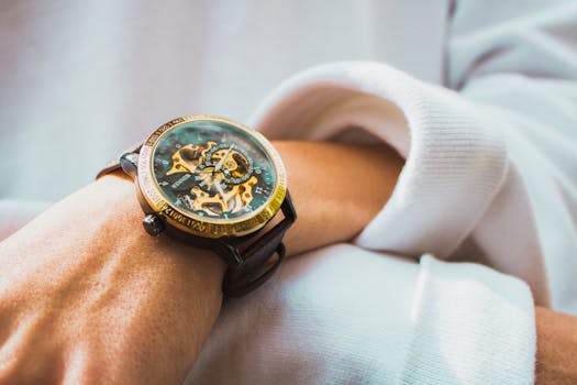 luxurious watch with intricate design